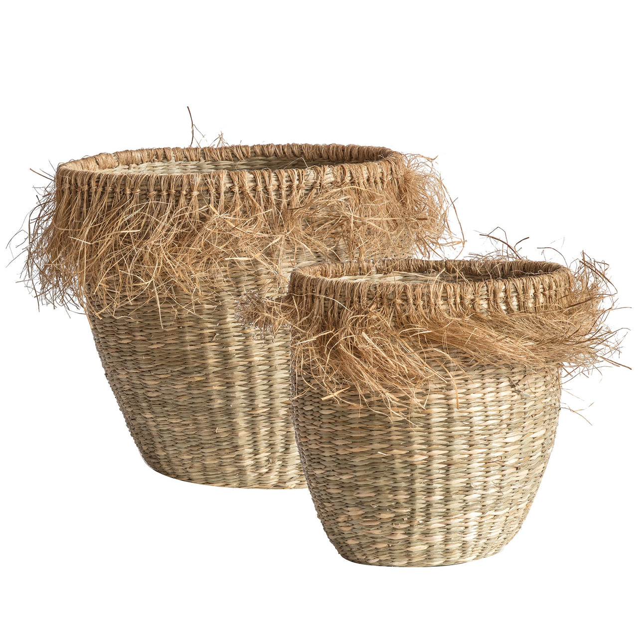 2 Piece Natural Watkins Seagrass Basket Set