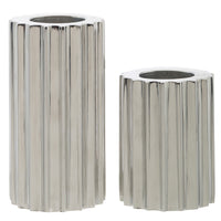 Thumbnail for 2 Piece Ribb Taper Candle Holder Set