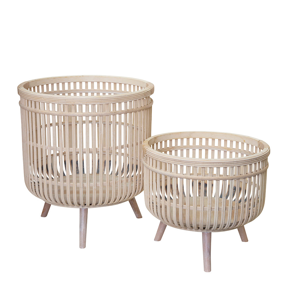2 Piece Shay Footed Planter Set