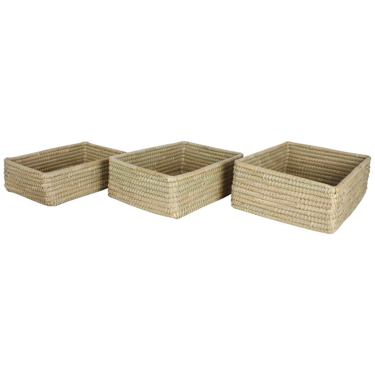 3 Piece Macquarie Palm Leaf Straw Basket Set