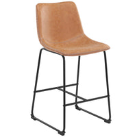 Thumbnail for 66cm Phoenix Vintage-Style Faux Leather Barstools (Set of 2)
