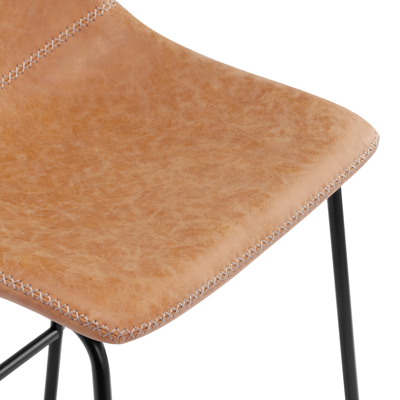 66cm Phoenix Vintage-Style Faux Leather Barstools (Set of 2)