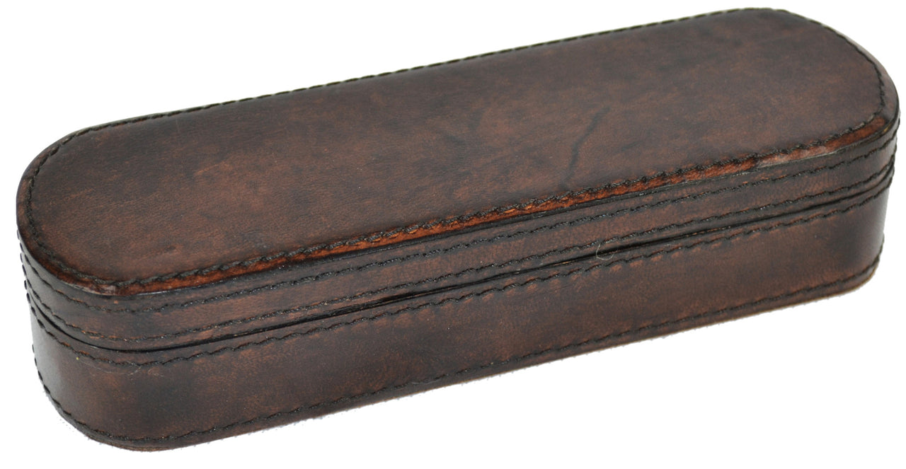 Dark Leather Pen Case