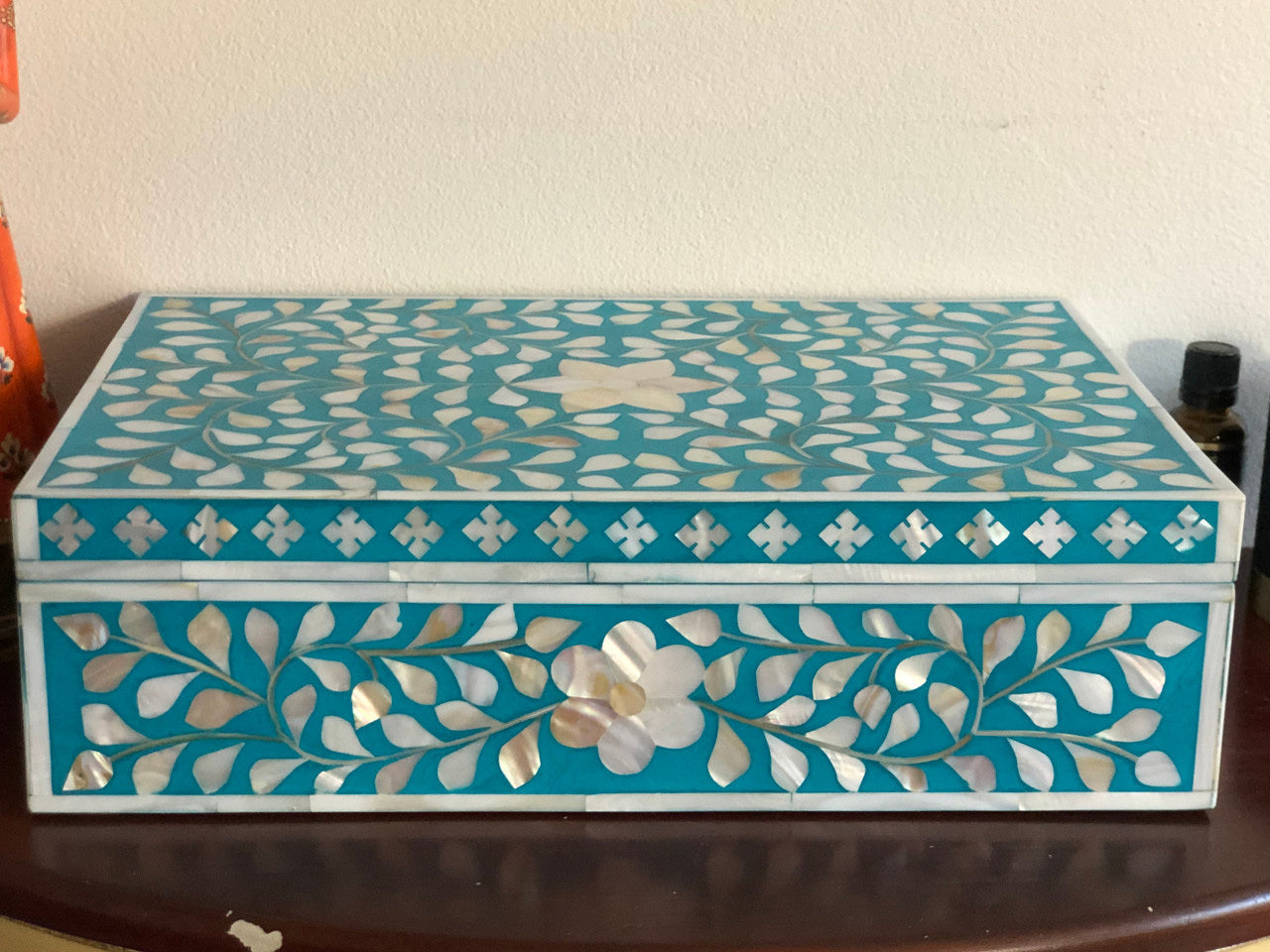 Laverne Floral Shell Inlay Decorative Box