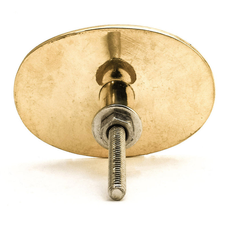 Oval Brass & Shell Knob