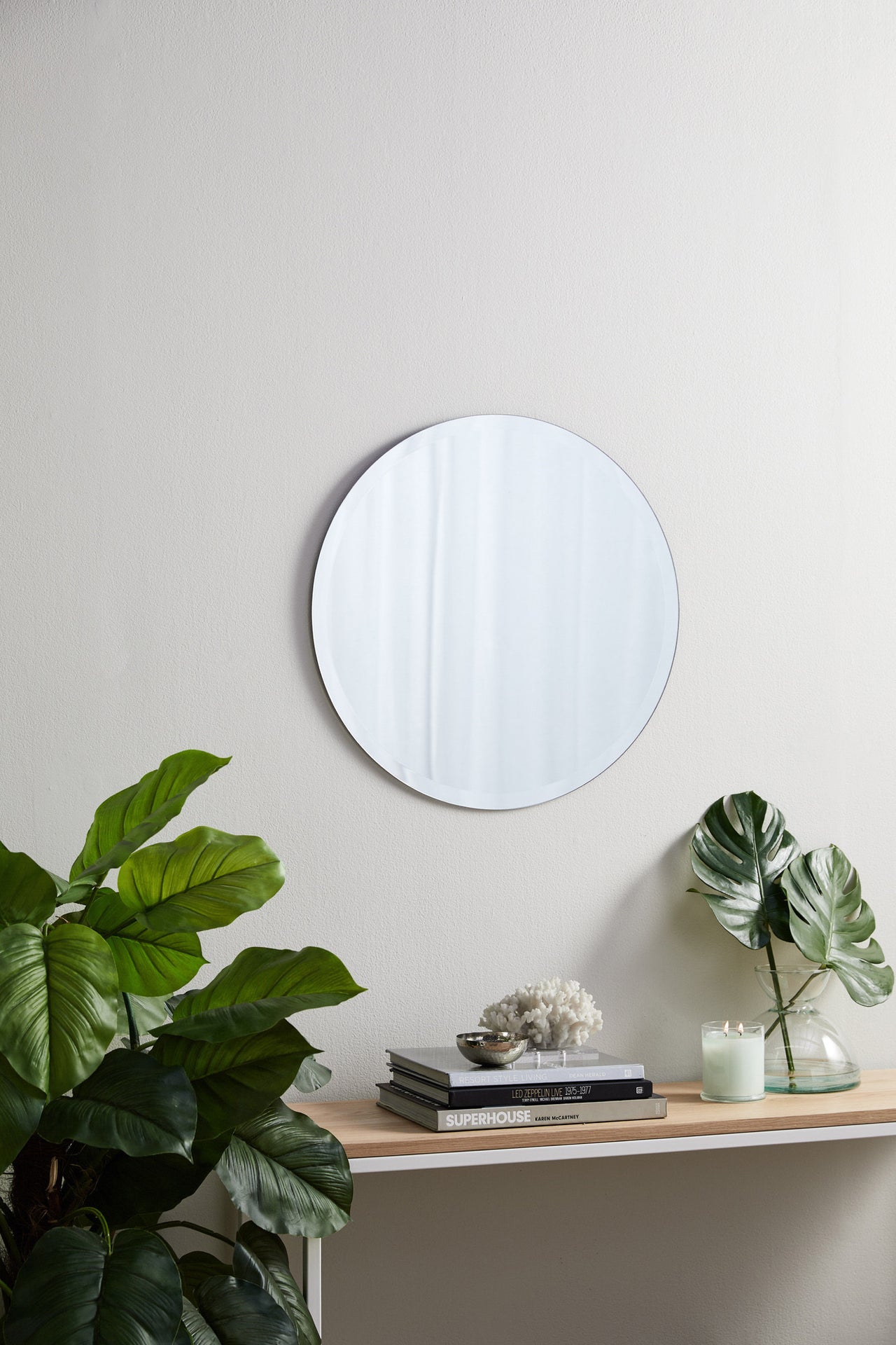 Tate Round Frameless Wall Mirror