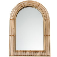 Thumbnail for Tulum Arched Rattan & Metal Mirror