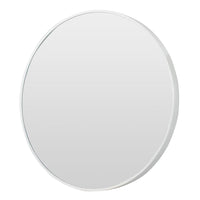 Thumbnail for White Tate Round Metal Framed Wall Mirror