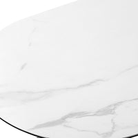 Thumbnail for White Umbria Oval Ceramic Dining Table