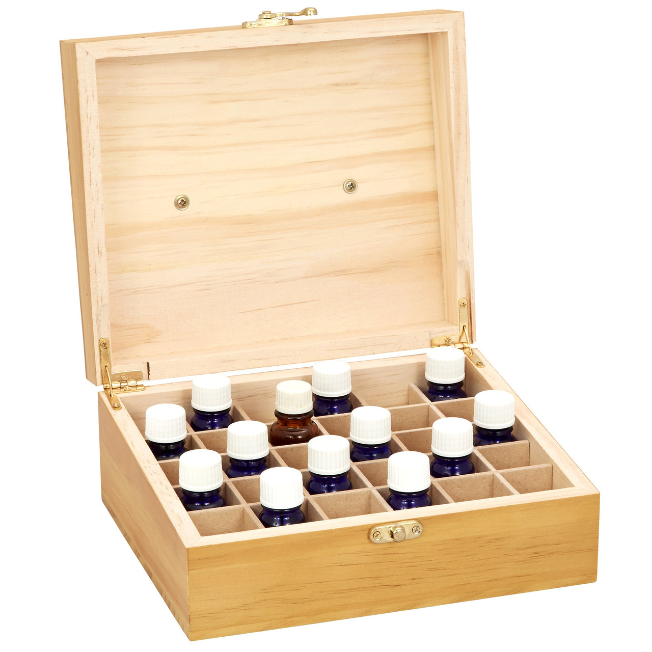 Pine Wood 30 Slot Essential Oil Storage Box