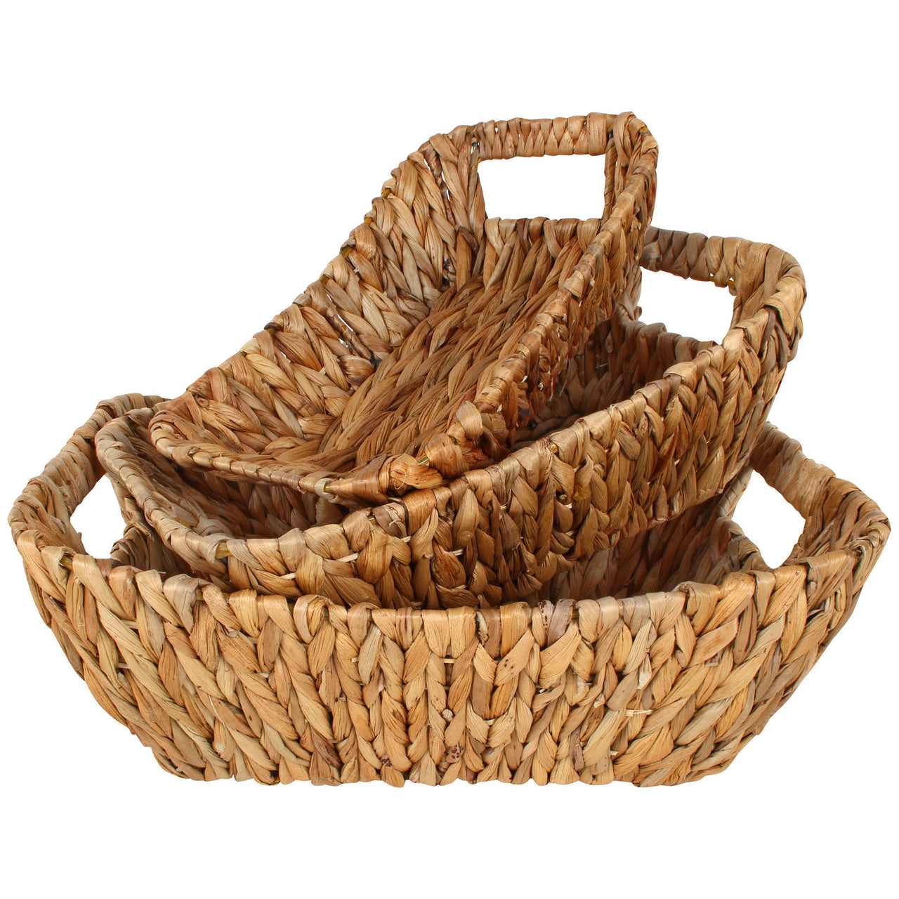 3 Piece Hyace Water Hyacinth Basket Set