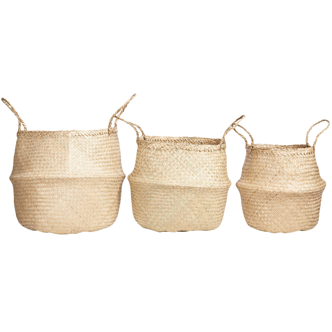 3 Piece Medina Foldable Seagrass Basket Set