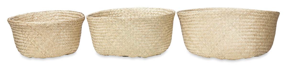 3 Piece Medina Foldable Seagrass Basket Set