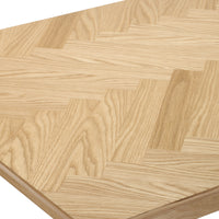 Thumbnail for Dion Oak Veneer Parquet Dining Table