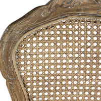 Thumbnail for French Country Linen Dining Chair With Rattan Back (Set of 2)