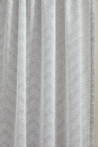 Thumbnail for Grey Chevron Concealed Tab Top Curtains (Set of 2)