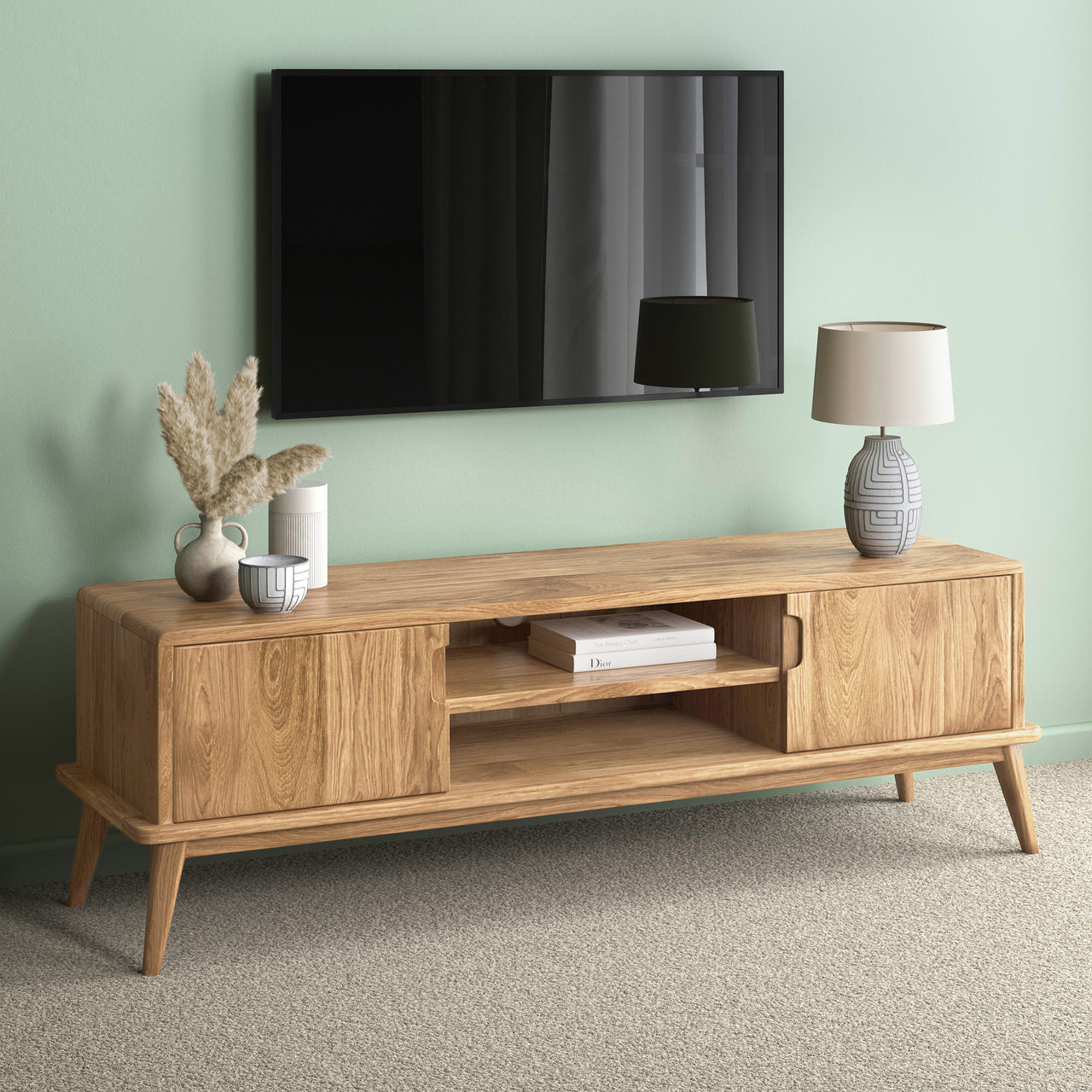 Oscar Solid Oak TV Unit