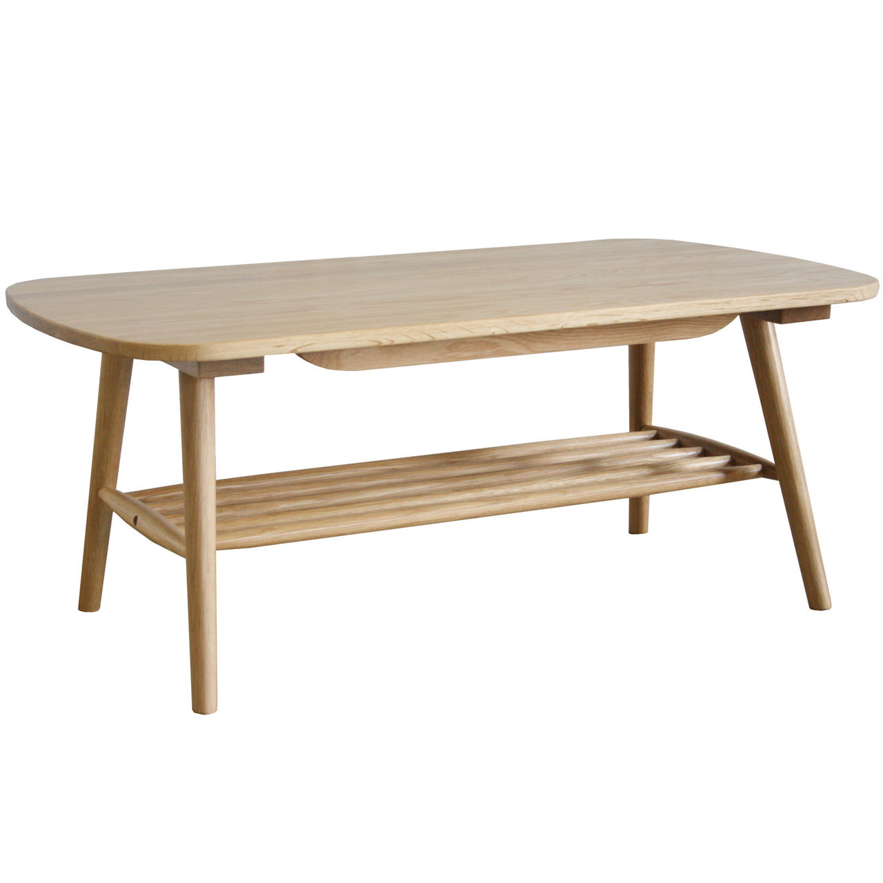 Oscar Oak Coffee Table with Shelf