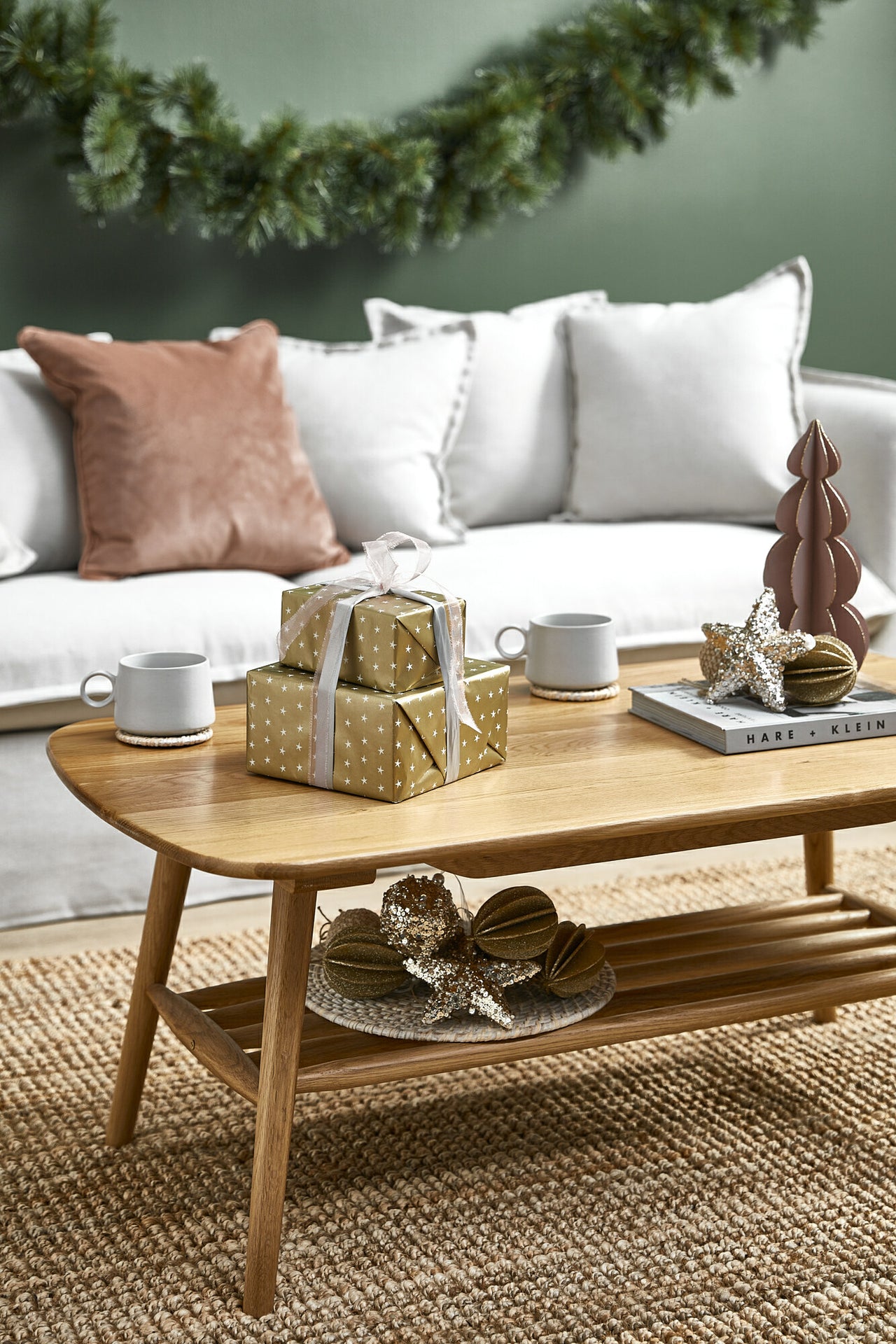 Oscar Oak Coffee Table with Shelf