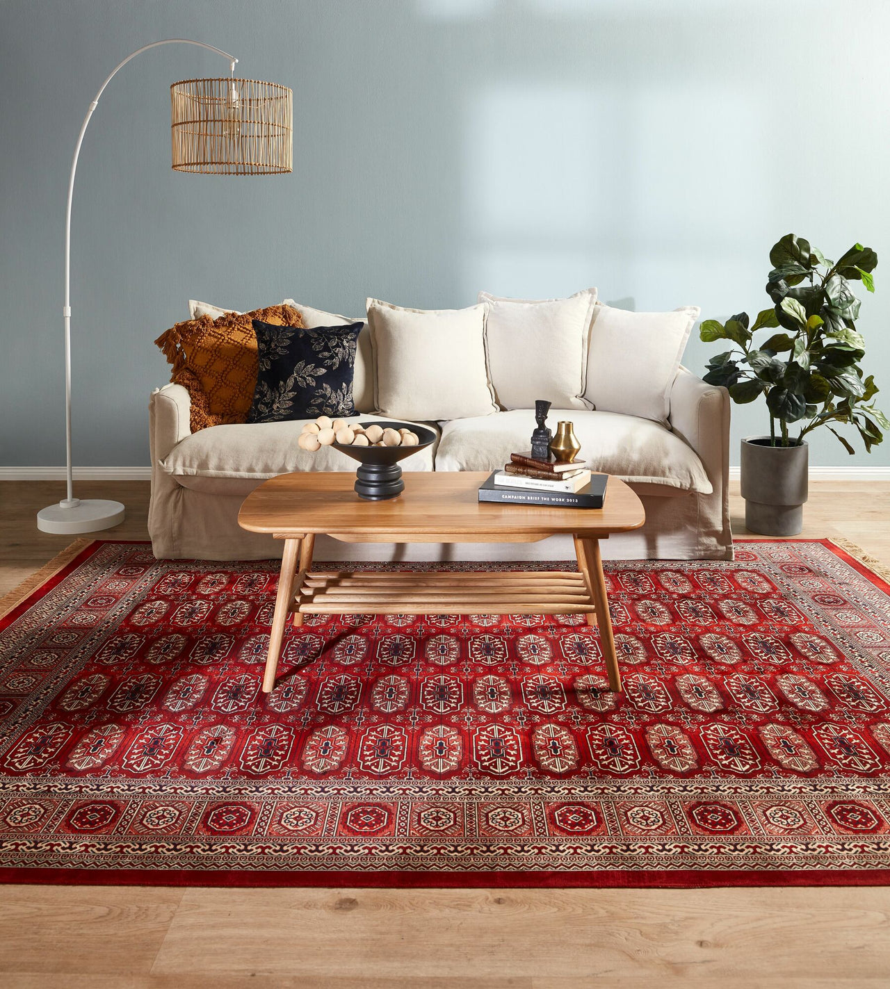 Oscar Oak Coffee Table with Shelf