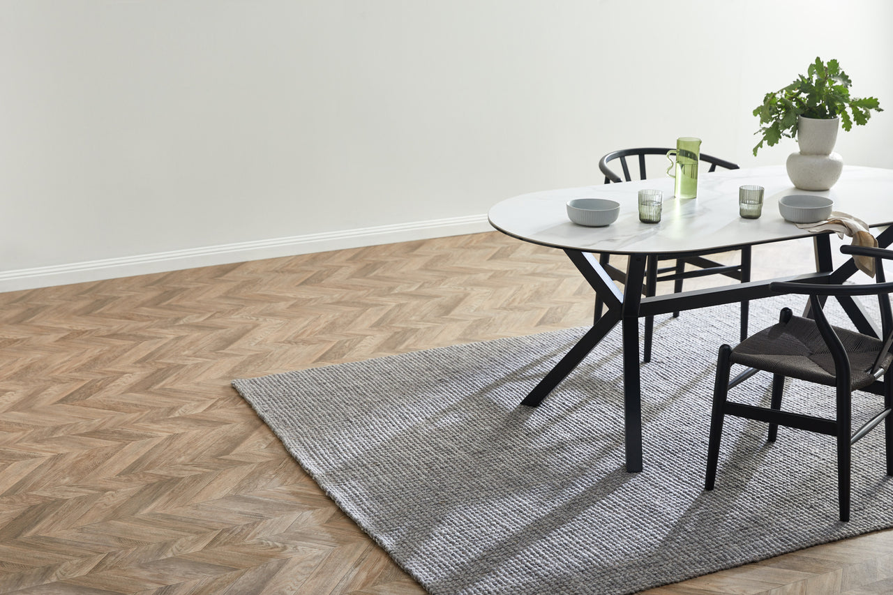 White Umbria Oval Ceramic Dining Table