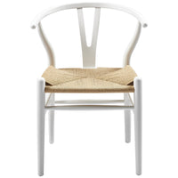 Thumbnail for White & Natural Hans Wegner Replica Wishbone Chairs (Set of 2)